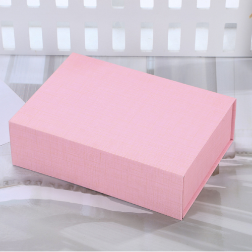 Flat lid pink blue folding gift box