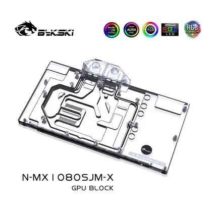 Bykski GPU Water Block for Maxsun GTX1070Ti JetStream Graphics Card - 5V/12V RGB N-MX1080SJM-X