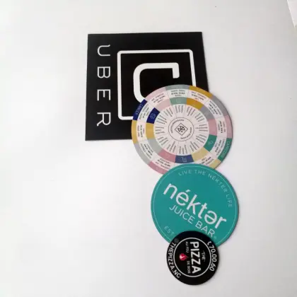 Full color print circle shaped car magnet decal