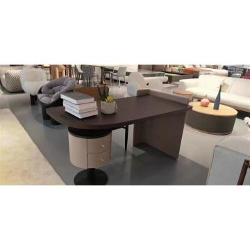 Home Office Desks Reliable Desks With Double-Decker Circular Cabinet Manufactory