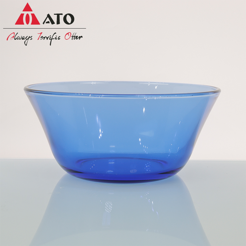 Ato High Borosilicate Glass Salad Bowl Golden Junnedware