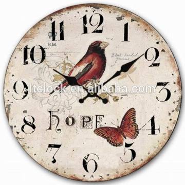 classic vintage MDF clock for home decoration