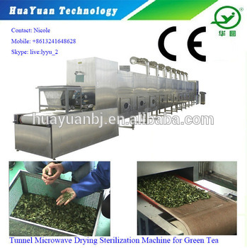 Tunnel Microwave Tea Drying Machine / Tea Dryer