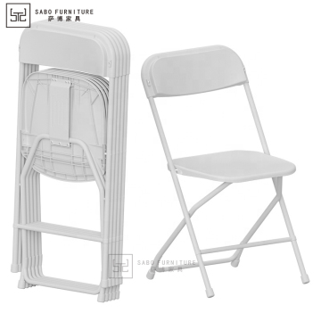 Modern White Plastic Foldable Party Dining Chair - New Design for Your Garden