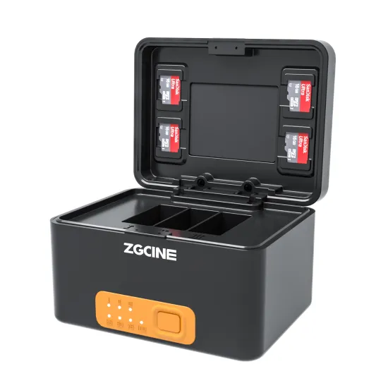 ZGCINE PS-G10 3 Channels Charging Case: GoPro Hero 10/9 Original Battery Adapter