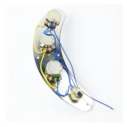 Chrome Pre-Wired Loaded Switch Control Plate for Music Man Bass Guitar
