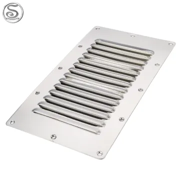 Stainless Steel Boat Ventilator Cover Air Louvered Square Grille