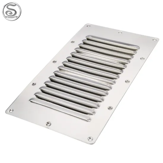 Stainless Steel Boat Ventilator Cover Air Louvered Square Grille