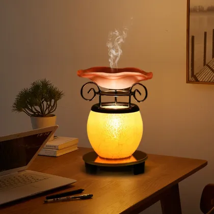 Colorful Glass Switch Aroma Candle Desk Warmer Lamp