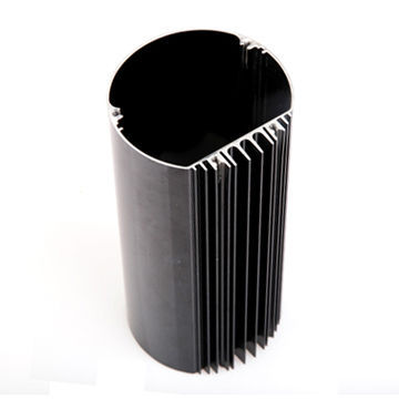 Aluminum extruded can, by polish and machining, black anodizing