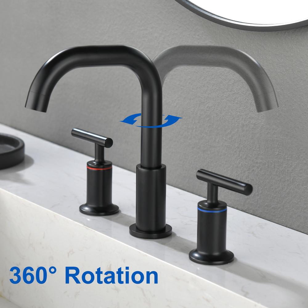 dual handles bathroom sink faucet 6