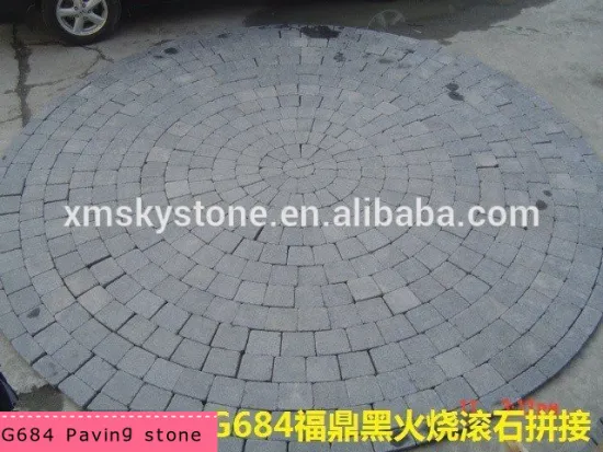 g684 flamed and rough-rolling chinese cheap natural granite paving stone