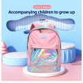 Rainbow Custom Logo Primary Student Toddler Backpack Book Bags For Kids Girls School