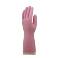 Pink Comfortable Kitchen Cleaning Latex Long Sleeve Household Rubber Gloves