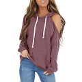 Women's Cold Shoulder Hooded Sweatshirt