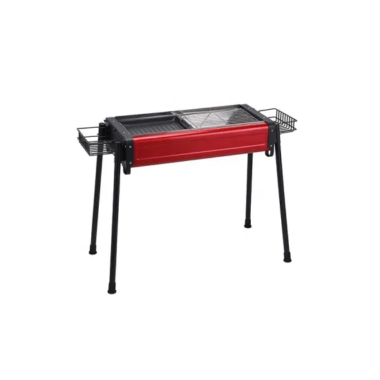 Stainless Steel Charcoal Barbecue Rotisserie Fire Pit with Cooking Grid