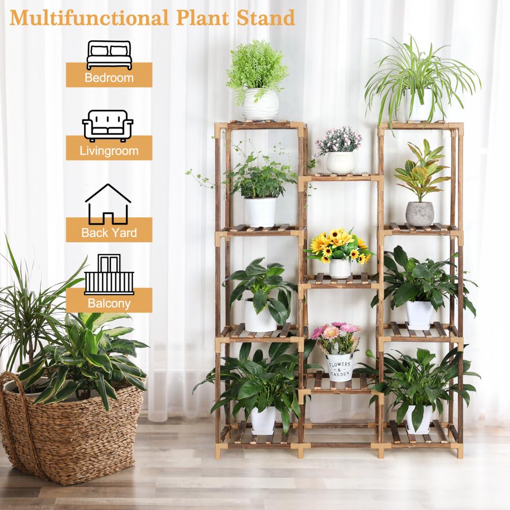 8 Layer Wood Plant Stand