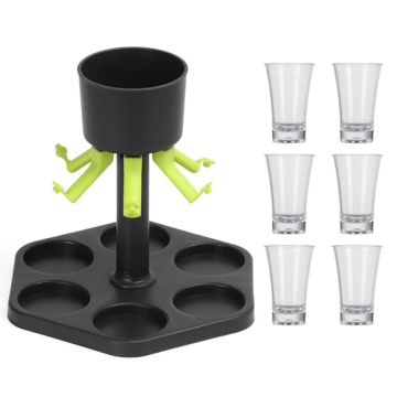 Hot Sale Bar Accessories: 6-Shot Glass Dispenser Set for Whisky, Beer, Wine & Party Liquor