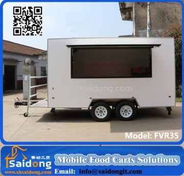 Most Favorable fiberglass mobile restaurant cart-mobile fast food van design