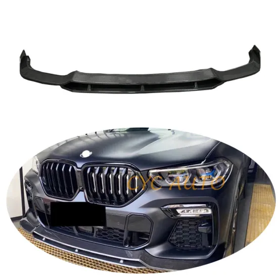 Glossy Black Carbon Fiber Front Splitter M Performance Bumper Lip for BMW X6 G06
