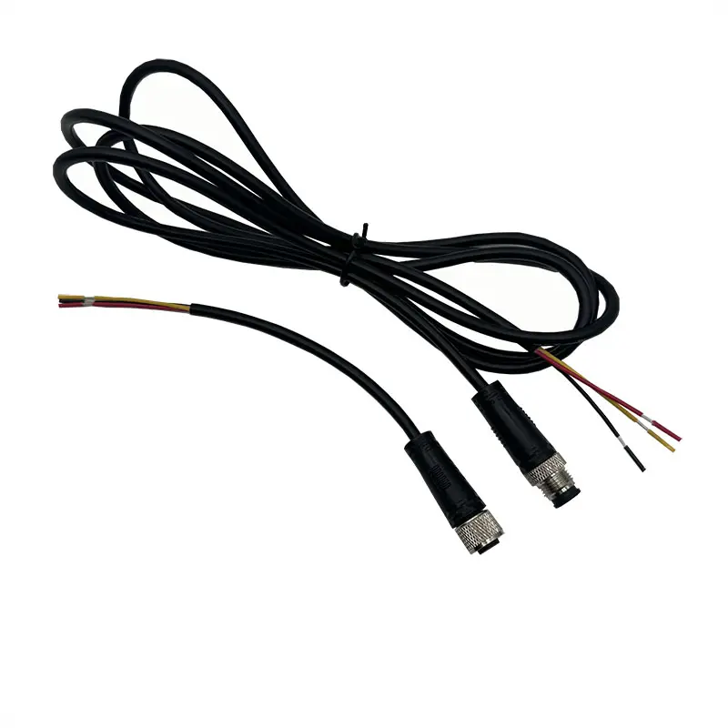 M12 3 Pin Aviation IP67 Waterproof Connector With Shield Cable