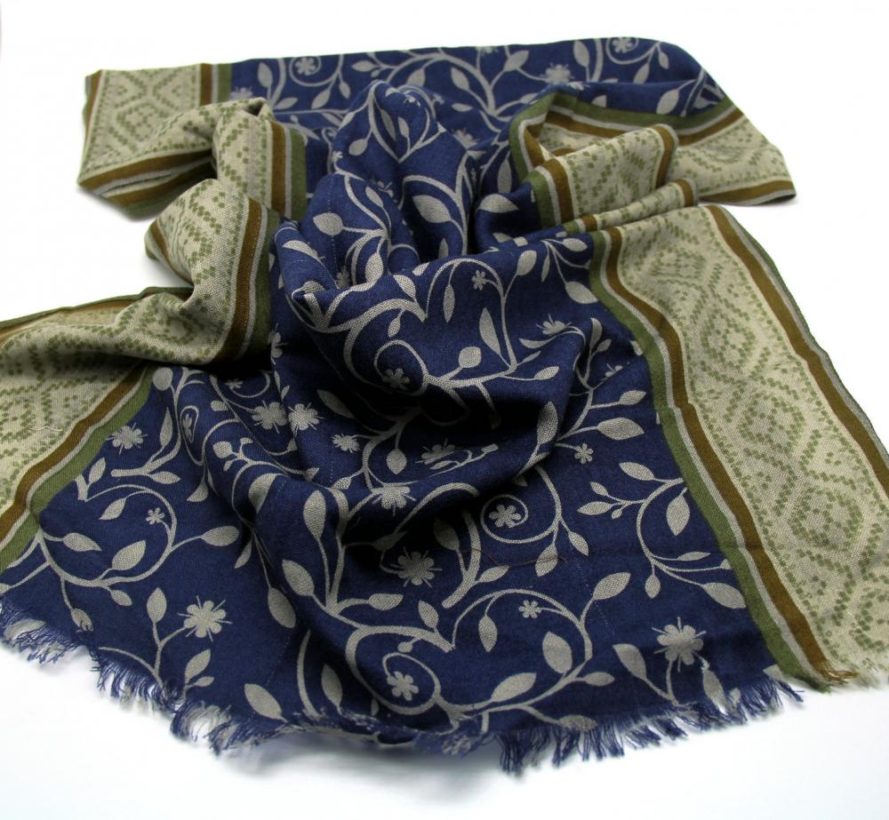 Printed Wool Scarf Yf 0976 01