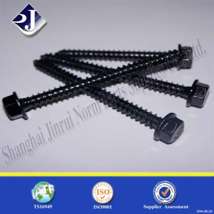 Great value Black finished Hex flange screw