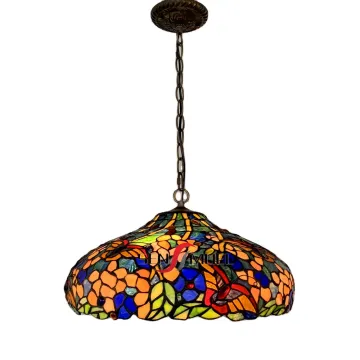 Wholesale Customization: Stained-Glass Tiffany Style Chandeliers - Vintage European Hanging Pendant Lamps from China Factory