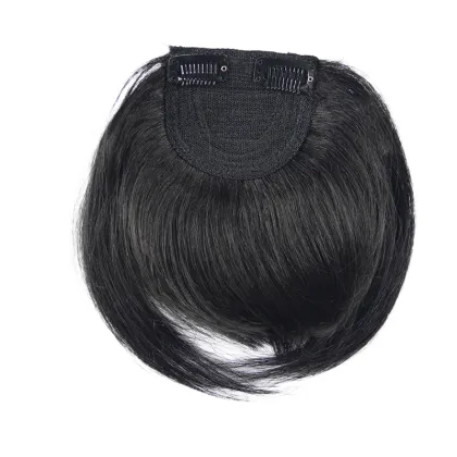Cheap hair puff piece and fringe hair piece, detachable human hair fringes, clip in human hair bang front fringe hair extension