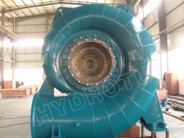 20m -300m Water Head Small Francis Hydro Turbine / Francis Water Turbine With Synchro Generator