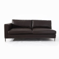 Italienisches Larson Sofa aus schwarzem Anilinleder