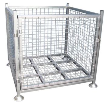 Folding Stacked Warehouse Steel Metal Wire Mesh Pallet Stillage Cage
