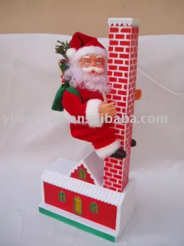 12&quot;santa climbing chimney/12&quot;santa claus/electrical toys