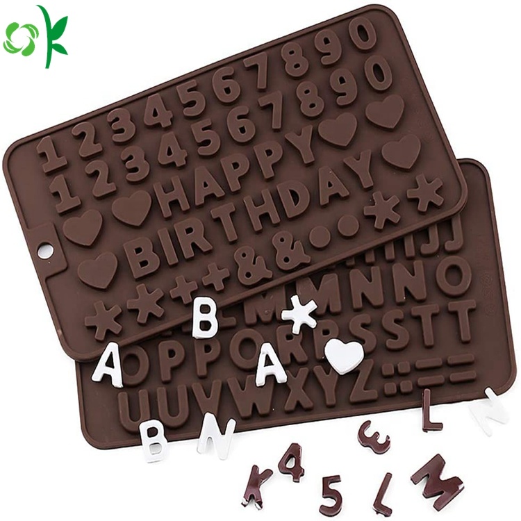 Hot Sale Silicone Letter Number Chocolate Candy Molds