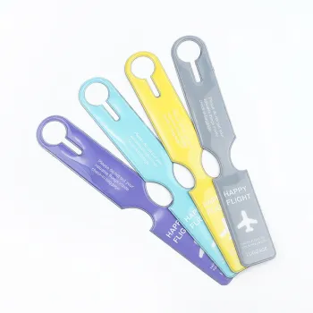 Personalized Name Luggage Tags - Happy Flight PVC Wholesale Collection