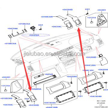 LR034987 LR034978 Range Rover Dashboard Trim Panel - Peach Wood