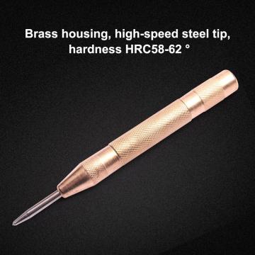 Automatic Centre Punch 5.12'' Automatic Center Pin Punch Strike Spring Loaded Marking Starting Holes Tool Chisel for Steel Wood