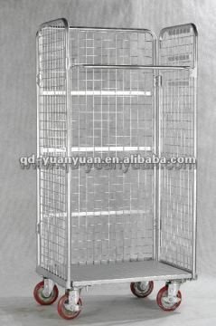 folding and push metal storage trolley