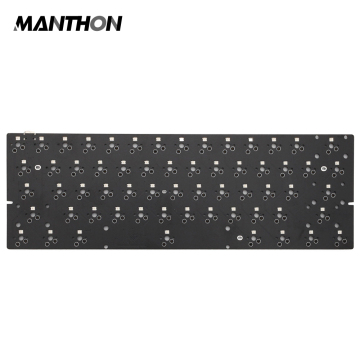 BM60 Poker 60% GH60 Hot Swappable Custom Mechanical Keyboard PCB with QMK and RGB Underglow