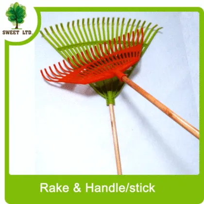 Sweeping tools metal Leaf rake / plastic rake with wood handle