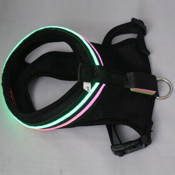 LED doublee optical fibers web cloth flashing angel chest harness