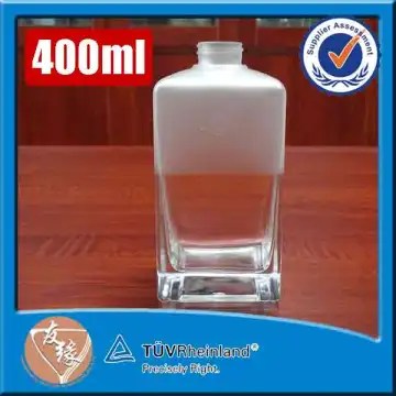 Highest quality deffuser 400ml square frosted glass bottles wholesale
