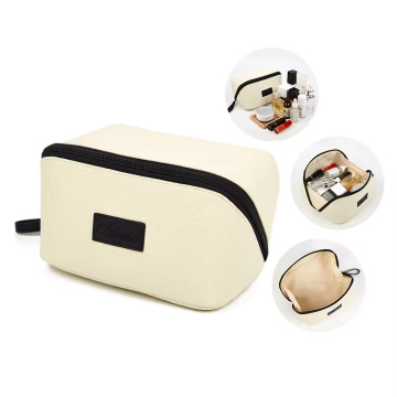 Large Capacity Canvas Zipper Makeup Bag: Factory Custom Accordion Pillow Shape Travel Storage Bag