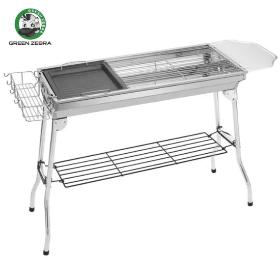 Factory Direct Big Rectangle Picnic Grilling BBQ Grill - Outdoor Portable Camping Stove with Charcoal Grill and Barbecue