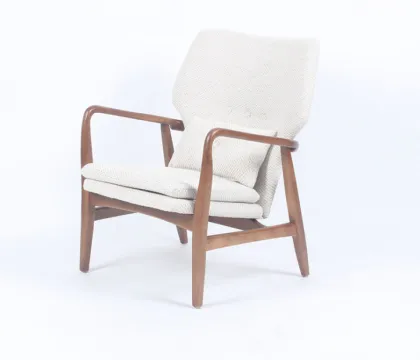 Modern designer Solid wood Wool Blend Carlo Chair