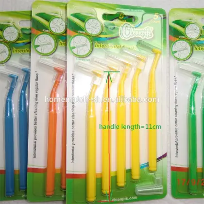 Angle Interdental Brush Toothpick, interproximal toothbrush