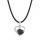 Black Obsidian Love Heart Birthstone Pendant Colliers Gemstone pour femmes