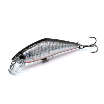 Stocked Sinking Minnow Lure 6g 58.8mm Tungsten Ball Flat Body VMC Hook for Bass Fishing