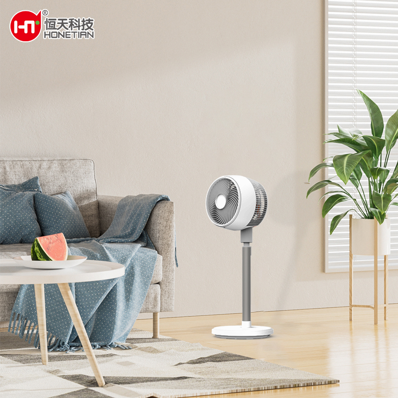HONETIAN spiral grill low noisy 12 speeds 4 modes 7 timer 8 inch 3 blades DC circulator stand indoor custom colors plastics fan
