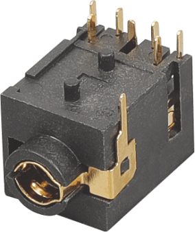 Gold Contact Audio Jack Receptacle